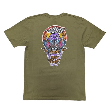 1910 9teenten Tシャツ　1910 SNAKE EYES S/S T-SHIRT （MILITARY GREEN） MS125179 半袖 ナインティーン テン