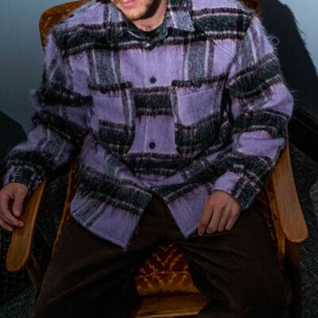 SALE QUASI シャツジャケット パープル クワジ クワージー クアジ　QUASI SKATEBOARDS QUASI Ecco Flannel Shirt （Lavender）