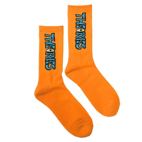 THEORIES ソックス セオリーズ メンズ オレンジ　THAT’S LIFE CREW SOCKS （GOLD）