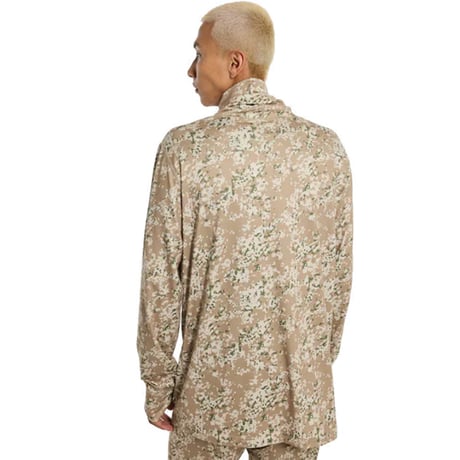 BURTON メンズ スノーボード インナー  Men's Burton Midweight Base Layer Long Neck Shirt （Snowfall Camo)  24-25