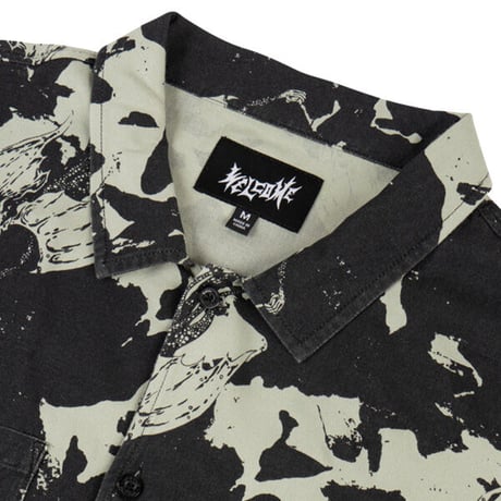SALE WELCOME SKATEBOARDS シャツ ウェルカム 長袖　DIVER LONG SLEEVE RAYON SHIRT （SAGE）