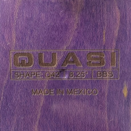 QUASI SKATEBOARDS DECK デッキ クワジ クワージー 8.25インチ　QUASI Formats