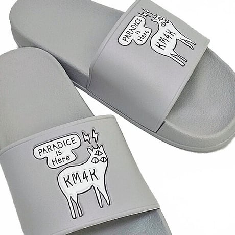 SALE KM4K サンダル　KM4K SANDALS （GRAY） スライドサンダル カモシカ スリッパサンダル シャワーサンダル
