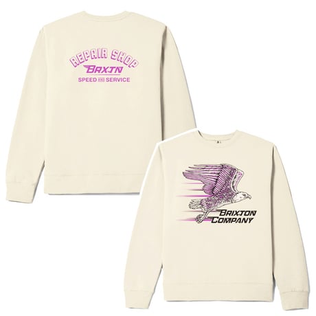 BRIXTON スウェット ブリクストン メンズ アイボリー　FREE CREW SWEAT （BONE）