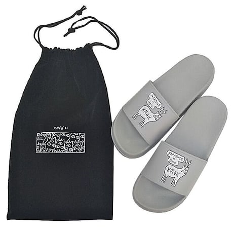 SALE KM4K サンダル　KM4K SANDALS （GRAY） スライドサンダル カモシカ スリッパサンダル シャワーサンダル