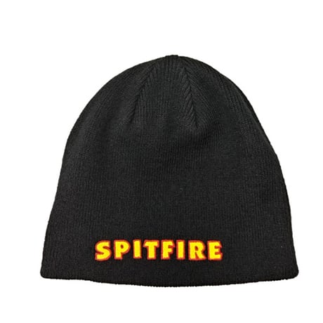 SPITFIRE WHEELS ビーニー 黒 スピットファイア　SPIT FIRE LTB SCRIPT SKULLY BEANIE（BLACK/GOLD/RED）