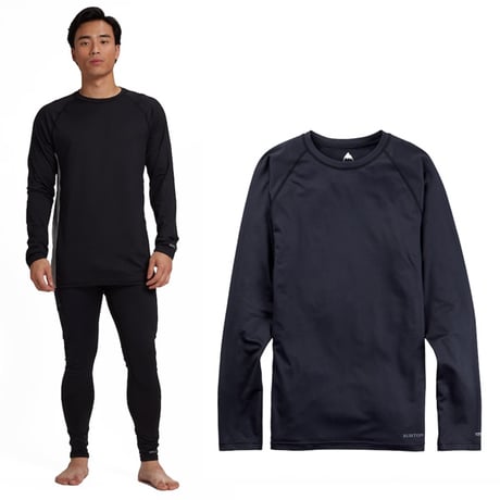 SALE BURTON バートン メンズ インナー Men's Burton Midweight X Base Layer Crewneck （True Black / Gray Heather)