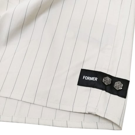 SALE FORMER シャツ 長袖 ストライプ アイボリー フォーマー　FORMER ANDERSON LS  SHIRT （BONE）