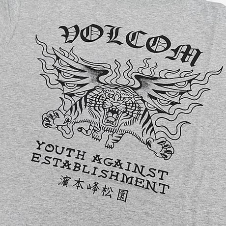 SALE VOLCOM ボルコム Tシャツ 半袖 グレー メンズ　TOKYO TRUE FEATURED ARTIST YUSUKE TIGER SHORT SLEEVE T-SHIRT