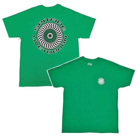 SPITFIRE WHEELS Tシャツ 半袖 スピットファイア 緑　SPIT FIRE LIVE TO BURN S/S TEE（GREEN)