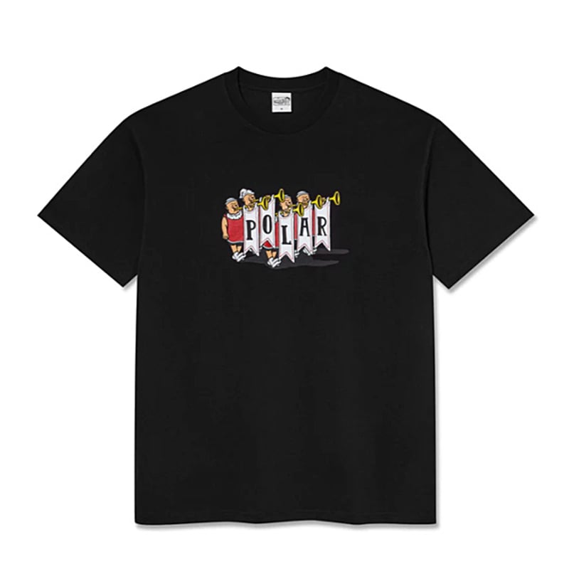 POLAR SKATE CO Tシャツ 半袖 ポーラー 黒 メンズ TRUMPETS TEE
