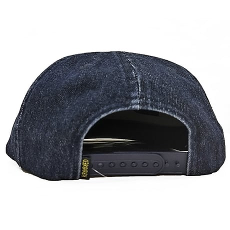 SALE KROOKED キャップ クルキッド  ネイビー デニム　KROOKED SKATEBOARDS SKRIPT SNAPBACK CAP （DENIM/NAVY）