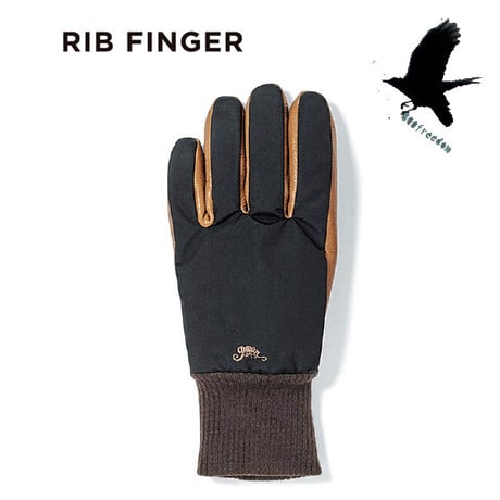 23-24 GREEN CLOTHING  リブフィンガー RIB FINGER （BLACK) スノーグローブ ５本指 男性&女性用 GLOVE