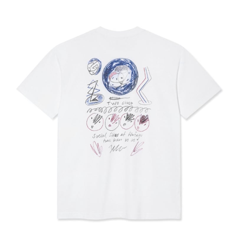 POLAR SKATE CO Tシャツ 半袖 白 ポーラー メンズ Social Side T