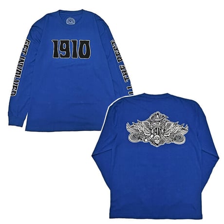 1910 9teenten Tシャツ　1910 PEAKING L/S T-SHIRT （ROYAL） MLS012301 長袖 ナインティーン テン