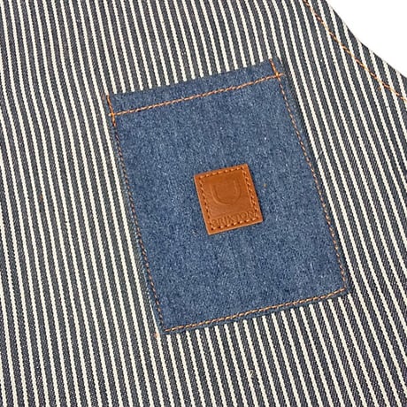 SALE BRIXTON エプロン ブリクストン　DONE PROPER APRON （Black Canvas　Railroad Stripe/Denim）
