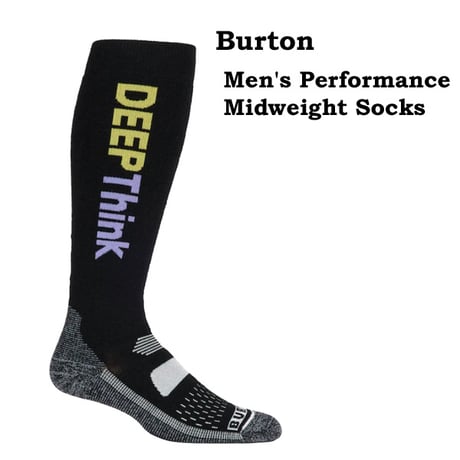 BURTON メンズ スノーソックス Men's Burton Performance Midweight Socks （Thinker）