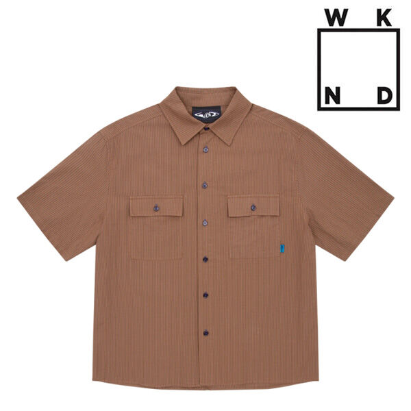 シャツ IONSEOUL Dekki cropped tweed half shirt JE259 SALE WKND SKATEBOARDS シャツ 半袖 ウィークエンド WILSON S/S