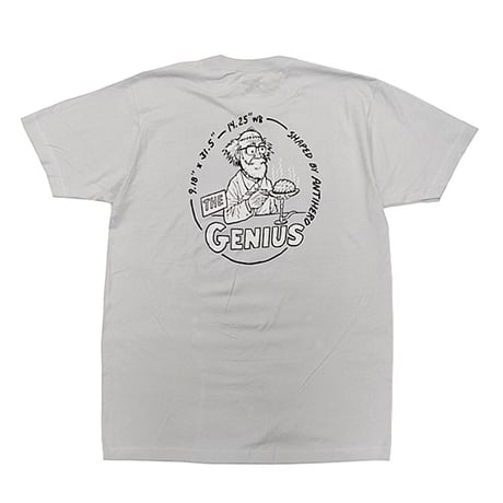 ANTIHERO SKATEBOARDS Tシャツ アンタイヒーロー 半袖 グレー　THE GENIUS S/S TEE (SILVER)