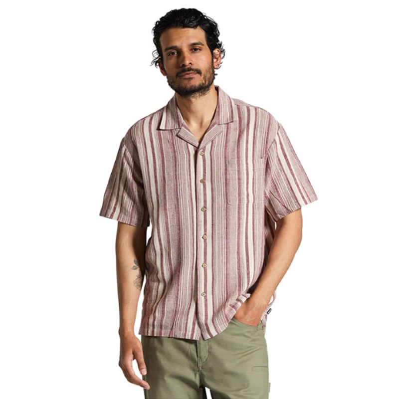 SALE BRIXTON シャツ 半袖 ブリクストン メンズ BUNKER SEERSUCKE
