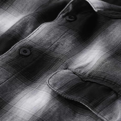 FORMER シャツ 半袖 フォーマー　FORER BROADCAST PLAID SS SHIRT （BLACK）