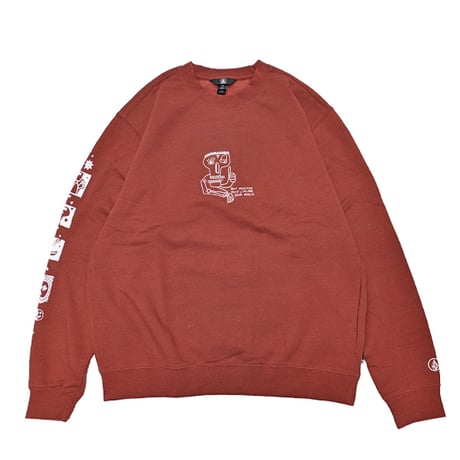 SALE VOLCOM ボルコム スノーアパレル スウェット メンズ レッド系ブラウン　Essential Fleece Sweatshirt （RWN）