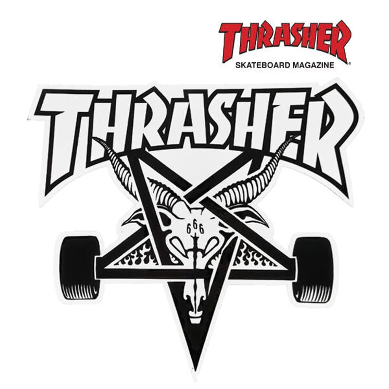 THRASHER スラッシャー ステッカー ロゴ THRASHER MAGAZINE DIE