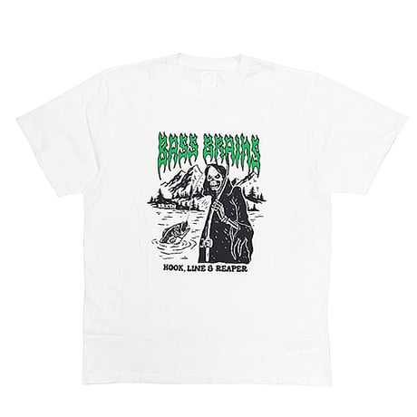 BRIXTON Ｔシャツ 半袖  ホワイト ブリクストン メンズ　BASS BRAINS REAPER S/S STT （WHITE）
