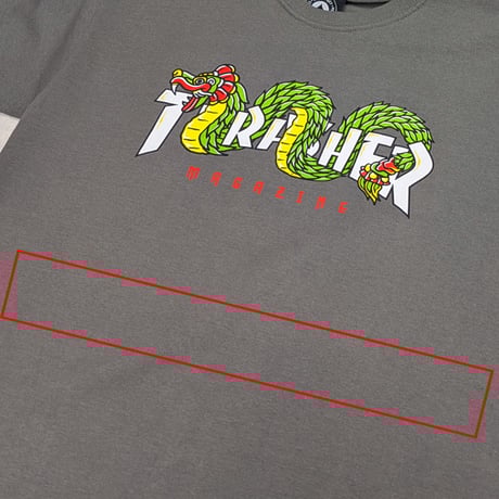 訳あり SALE THRASHER スラッシャー Tシャツ 半袖 グレー　THRASHER MAGAZINE AZTEC T-SHIRT （CHARCOAL）