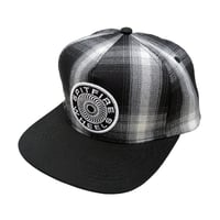 SPITFIRE WHEELS キャップ スピットファイア ブラックｘホワイト　SPIT FIRE CLASSIC ’87 SWIRL PATCH SNAPBACK CAP （BLACK/WHITE）
