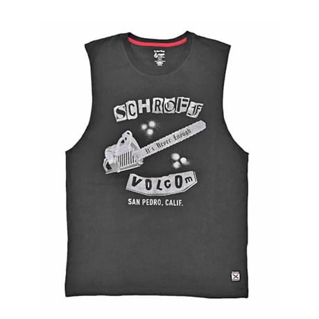 VOLCOM ボルコム タンクトップ メンズ チャコールグレー　SCHROFF X VOLCOM SLEEVELESS TEE （STEALTH）