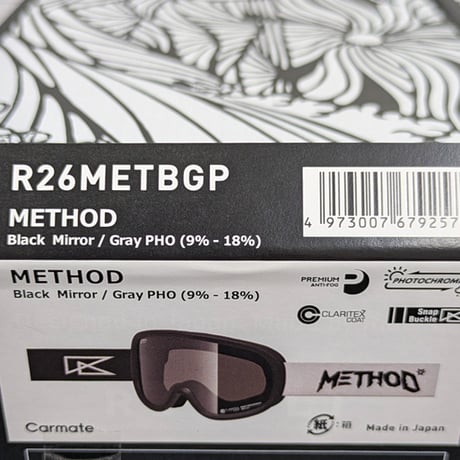 25-26 ゴーグル リボルト スノーボード SUPER LIGHT FRAME METHOD R26MET 調光レンズ