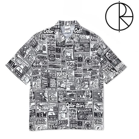 SALE POLAR SKATE CO シャツ 半袖 ポーラー　CLASSIFIEDS SHIRT （BLACK / WHITE）