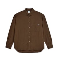 SALE POLAR SKATE CO シャツ 長袖 ポーラー　POPLIN BEN LS SHIRT （BROWN）