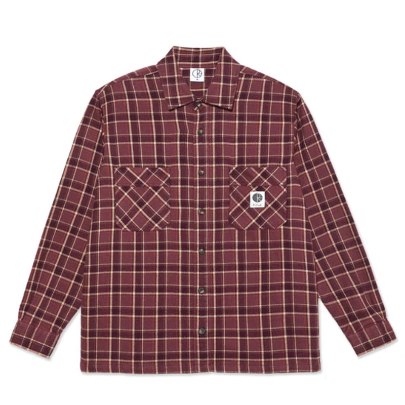 POLAR SKATE CO シャツ 長袖 茶色 ポーラー メンズ Mike LS Shirt