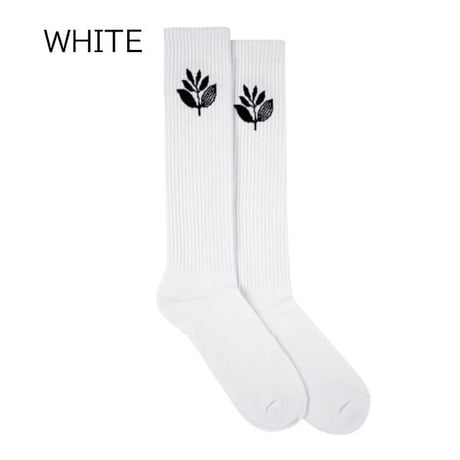 MAGENTA SKATEBOARDS ソックス ニーソックス 黒 白 メンズ マゼンタ マジェンタ　PLANT KNEE SOCKS （BLACK　WHITE）