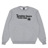 QUARTER SNACKS スウェット クウォータースナックス　TRACK CLUB CHAMPION CREWNECK （HEATHER GREY）