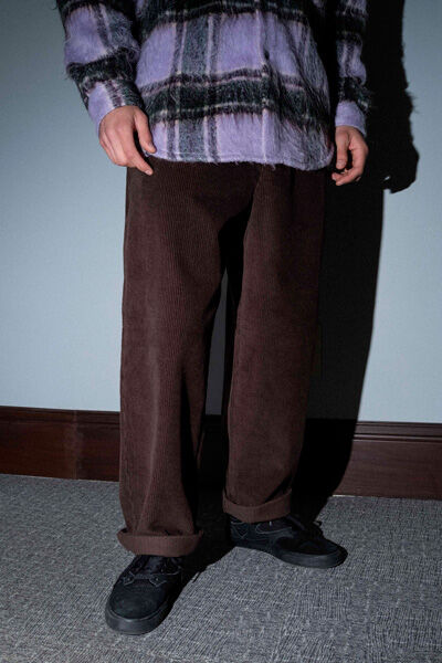 SALE コーデュロイパンツ メンズ クワジ クワージー アパレル QUASI SKATEBOARDS Elliott Trouser Pant  （Dark Brown）