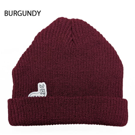 25-26 KM4K ビーニー ニット帽 カモシカ KM4K BEANIE （BLACK　BURGUNDY）