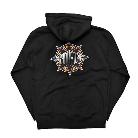 SALE SPITFIRE WHEELS パーカー スピットファイア 黒　SPIT FIRE SURE SHOT ZIP HOODIE （BLACK）