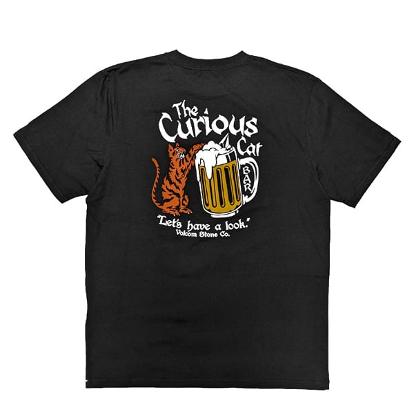VOLCOM ボルコム Tシャツ 半袖 ブラック メンズ Curious Cat T