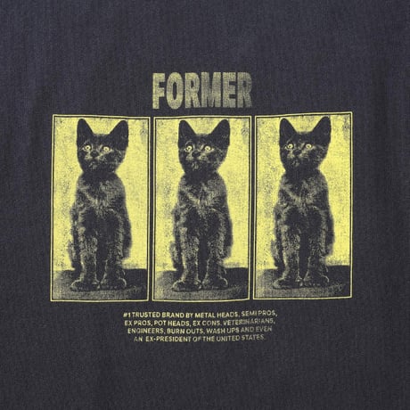FORMER Tシャツ 半袖 ブラック フォーマー　VET T-SHIRT （WASHED BLACK）