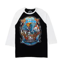 1910 9teenten アパレル ナインティーン テン Tシャツ ラグラン　Ojo Rojo LS Raglan Tee （Black/White）