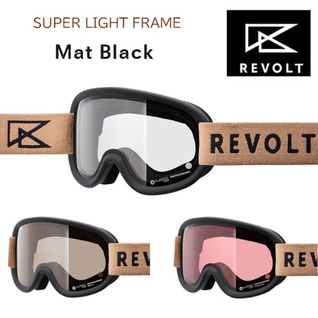 23-24 ゴーグル リボルト スノーボード REVOLT [ SUPER LIGHT FRAME ] Mat Black RL108 調光レンズ
