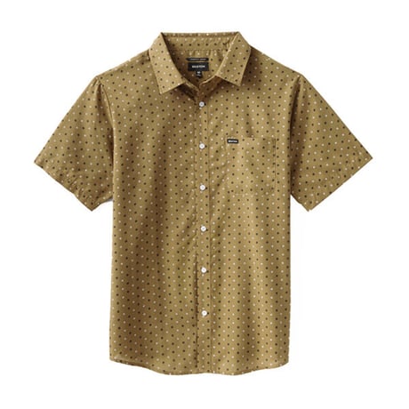 SALE BRIXTON シャツ 半袖 ブリクストン　CHARTER PRINT S/S WVN SHIRT（DRAB OLIVE）