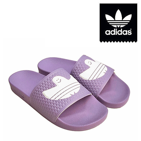 ADIDAS サンダル メンズ 28.5cm　ADIDAS SHMOOFOIL SLIDES（ライトパープル） スライドサンダル スリッパサンダル  スポーツサンダル メンズ レディース アディダス