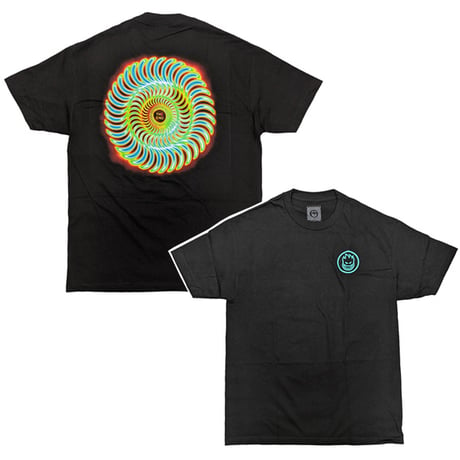 SPITFIRE WHEELS Tシャツ  半袖 黒 スピットファイア　SPIT FIRE RADIOACTIVE CLASSIC SWIRL S/S TEE (BLACK)