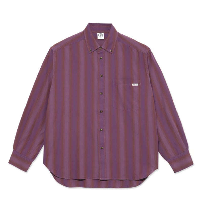 POLAR SKATE CO シャツ 長袖 パープル ポーラー メンズ Ben LS Shi