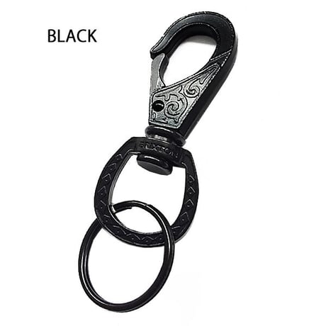 BRIXTON スクロール キーチェン キークリップ ブリクストン　SCROLL KEY CHAIN （BLACK　ANTIQUE BRONZE）