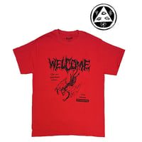 SALE WELCOME SKATEBOARDS Tシャツ ウェルカム 半袖　DEVORAMUS GARMENT-DYED TEE TEE（RED）